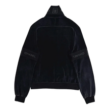 Chanel 'Black' Women's CC Logo Velvet Sweater
