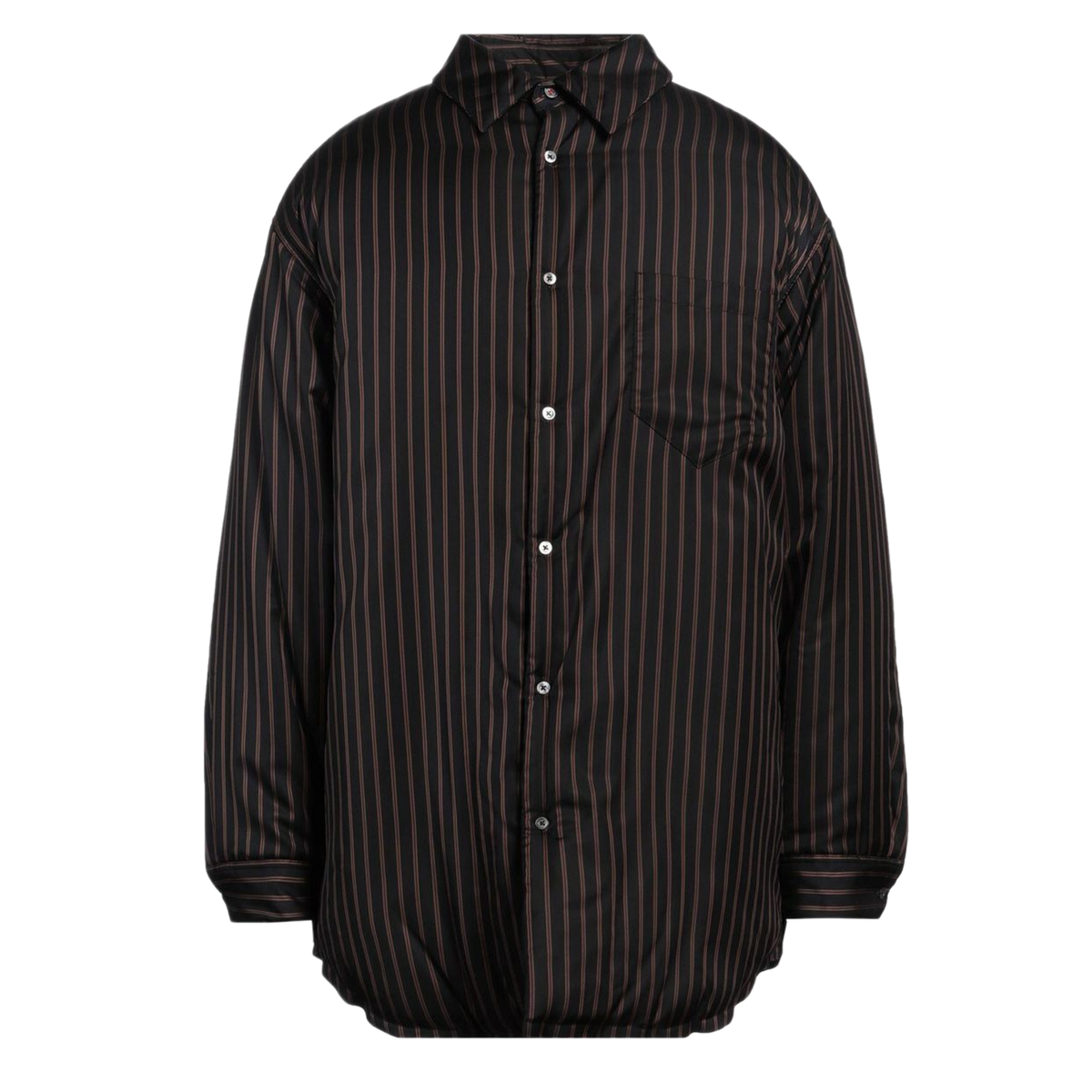 Maison Margiela 'Black' Striped Padded Overshirt