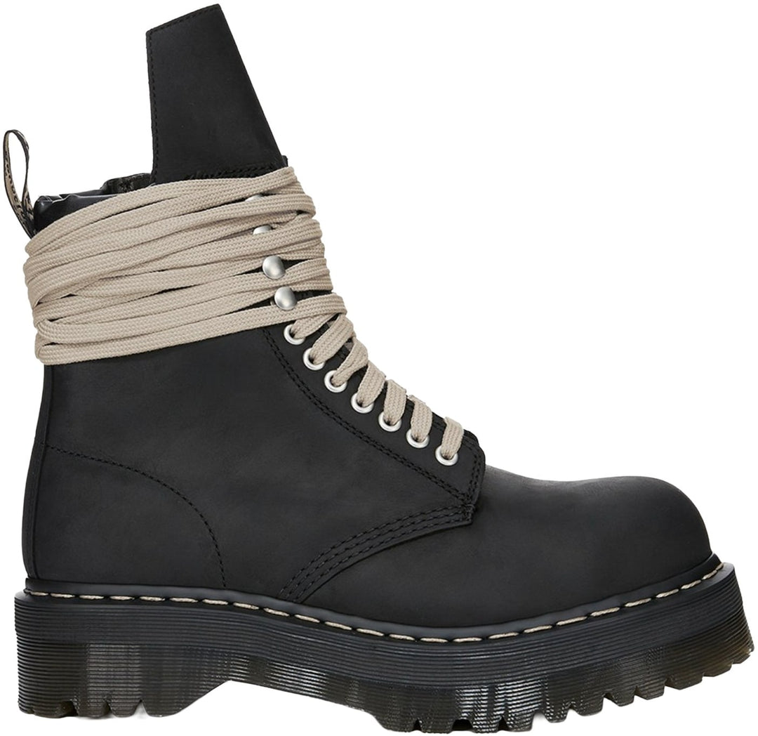 Rick Owens x Doc Martens 'Quad Sole Steel Toe' Black Boots