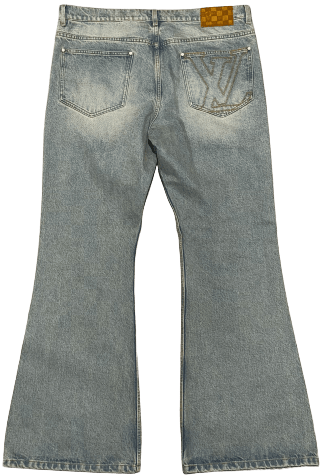 Louis Vuitton 'LV Icons' Blue Flared Jeans