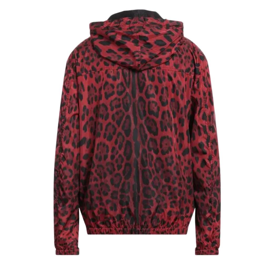 Dolce & Gabbana 'Red' Leopard Print Wind Breaker