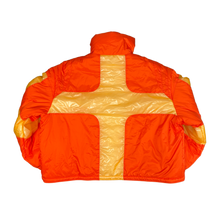 Who Decides War 'Orange Embossed Translucent Gloss Panel' Half-Zip Puffer Jacket
