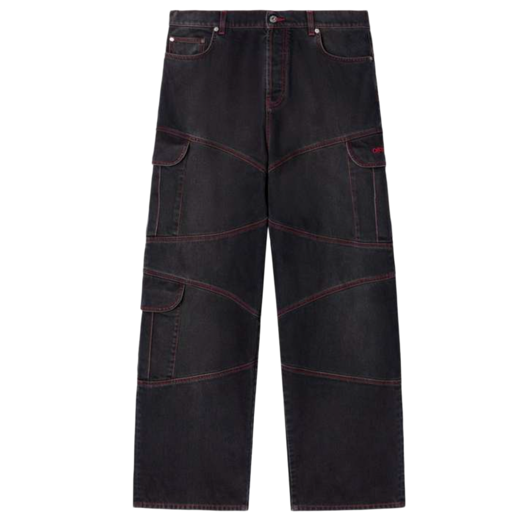 Off White 'Script Samurai' Black Jeans