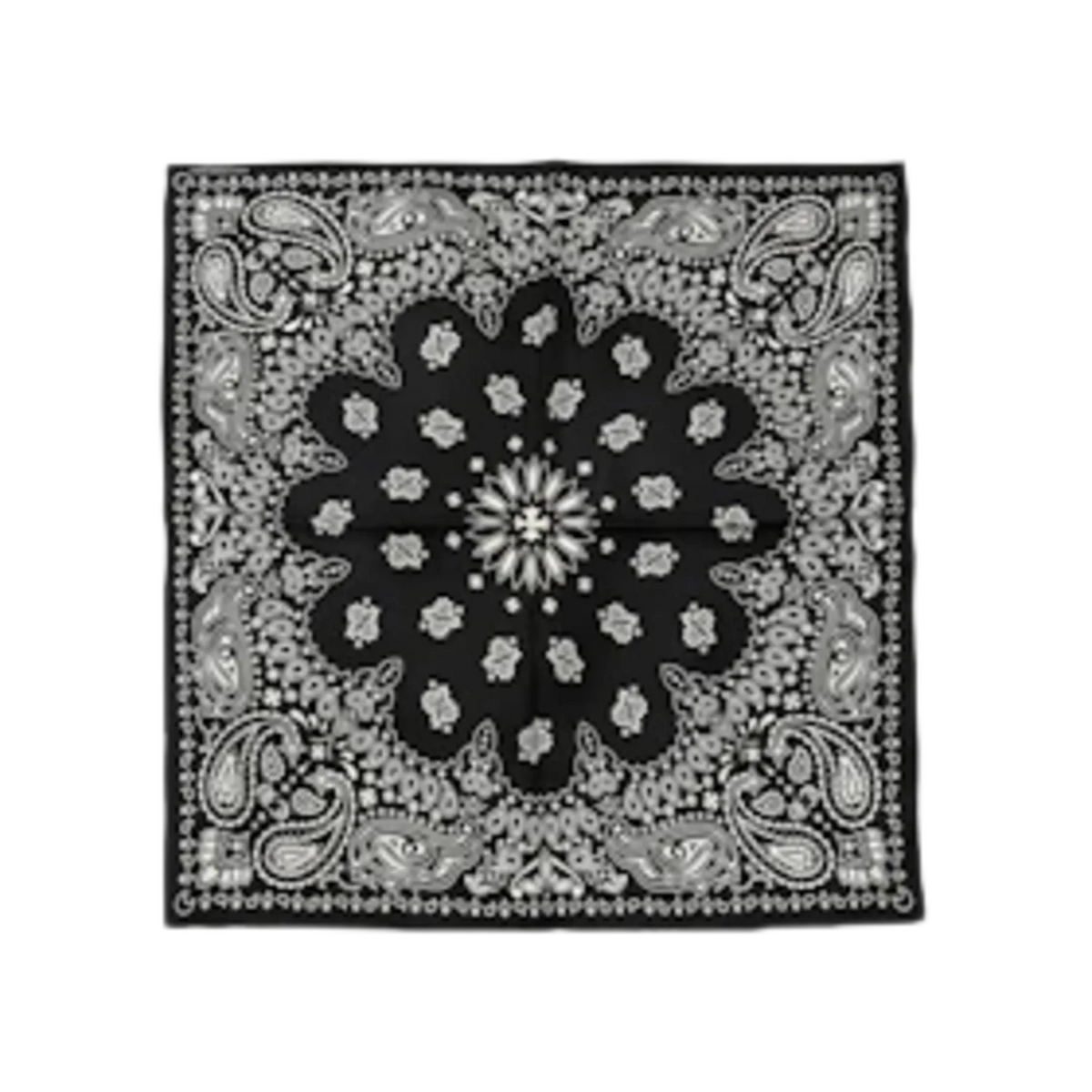 Chrome Hearts Floral Print Silk Bandana Black