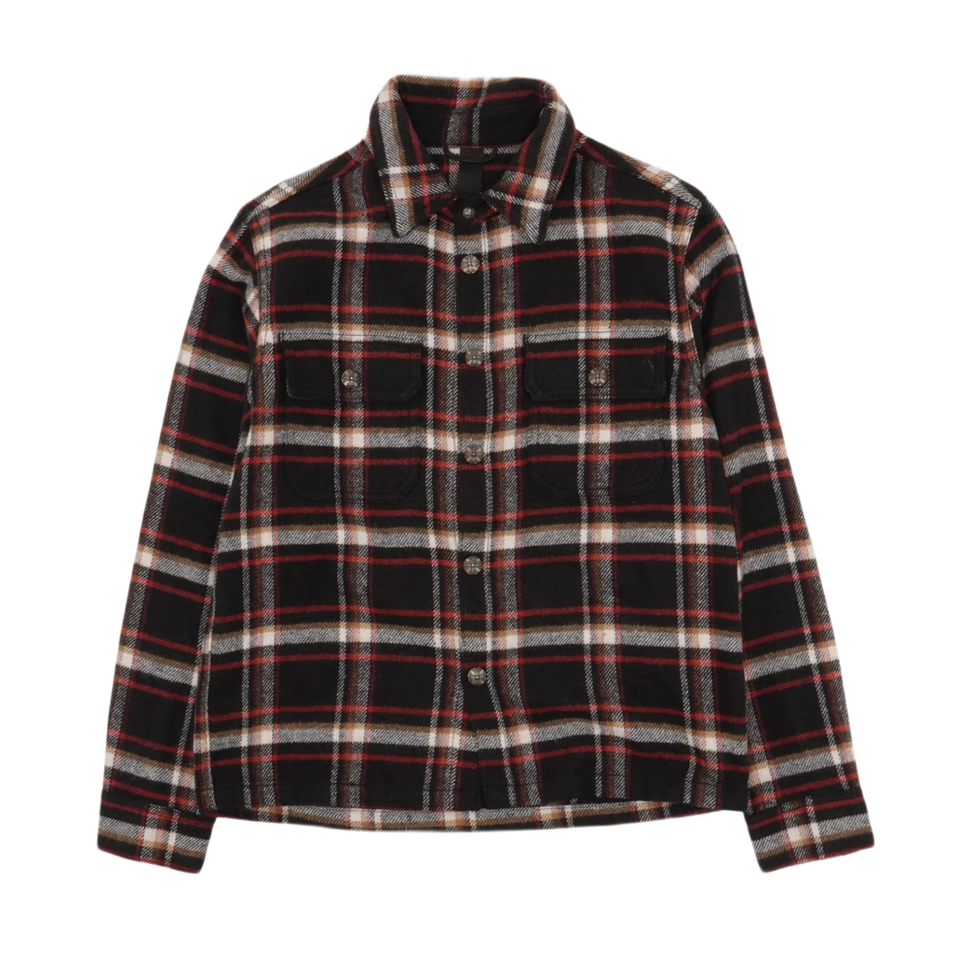 Chrome Hearts 'Black & Red' Work Dog Plaid Flannel Shirt
