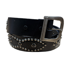 Studded 'Black Snake & Gem' Black Belt