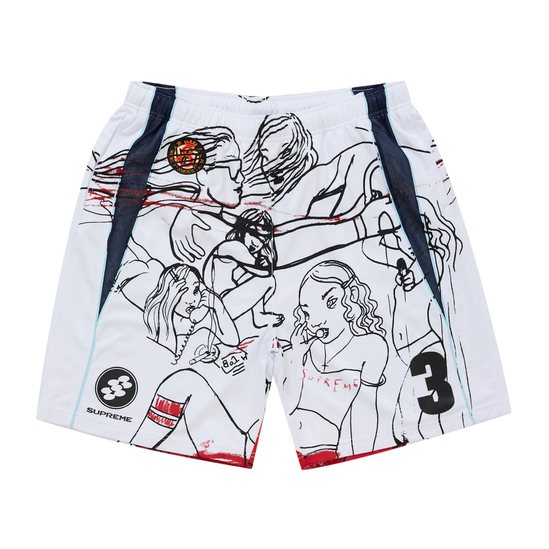 Supreme x Rita Ackermann 'White' Soccer Short 