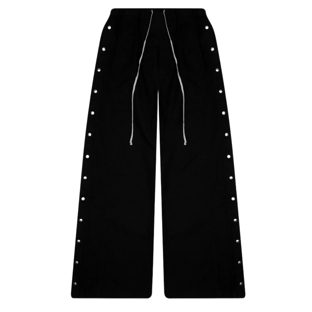 Rick Owens DRKSHDW Cotton Canvas 'Wide Pusher' Black Pants