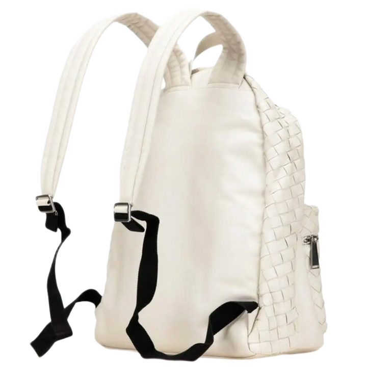 Bottega Veneta 'White' Intrecciato Leather Backpack
