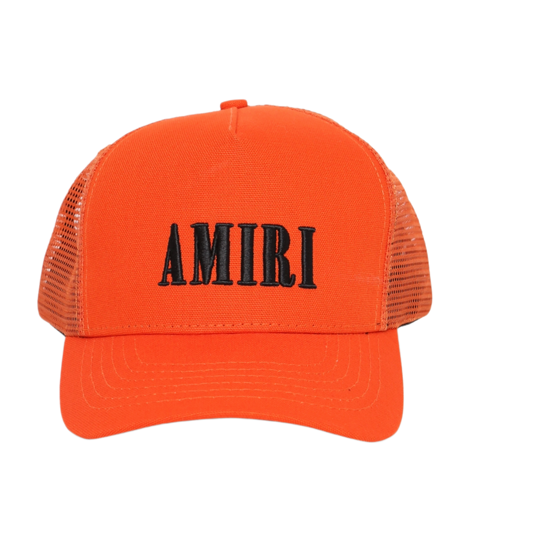Amiri 'Orange' Core Logo Trucker Hat