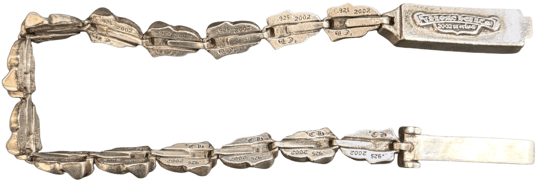 Chrome Hearts 'Rolling Stones' 14 Link Silver Bracelet