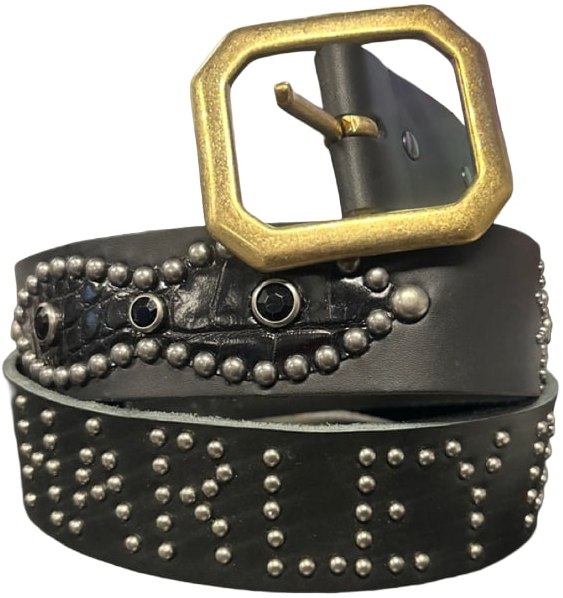 Studded 'Infinity Black Snakeskin' Harley Davidson Belt