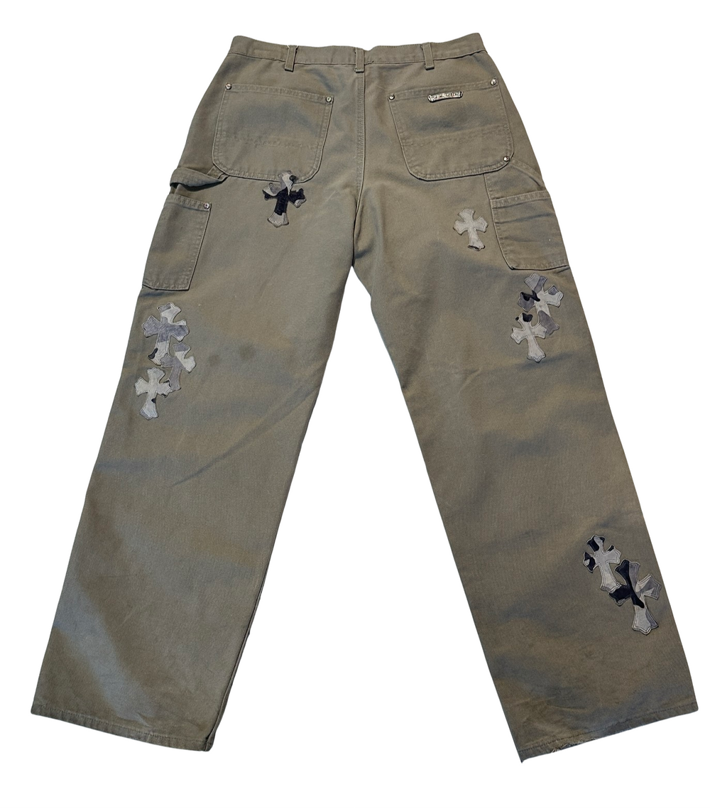 Chrome Hearts Matty Boy 'Sex Records Patch' Tan Carpenter Pants