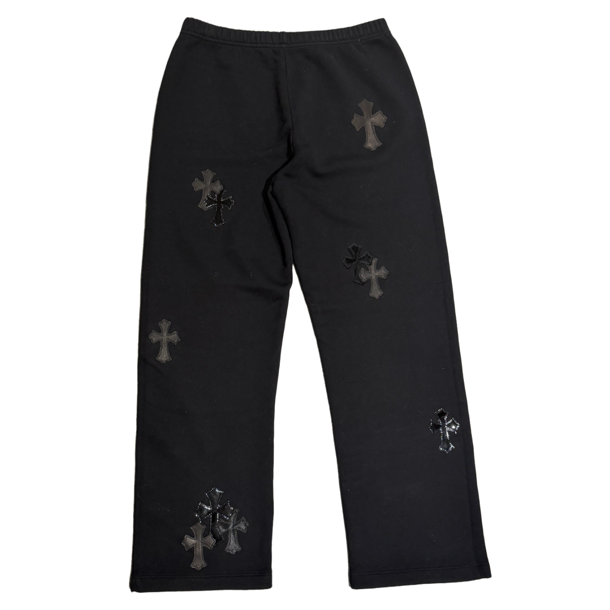 Chrome Hearts 'Black Cross Patches' Black Sweatpants