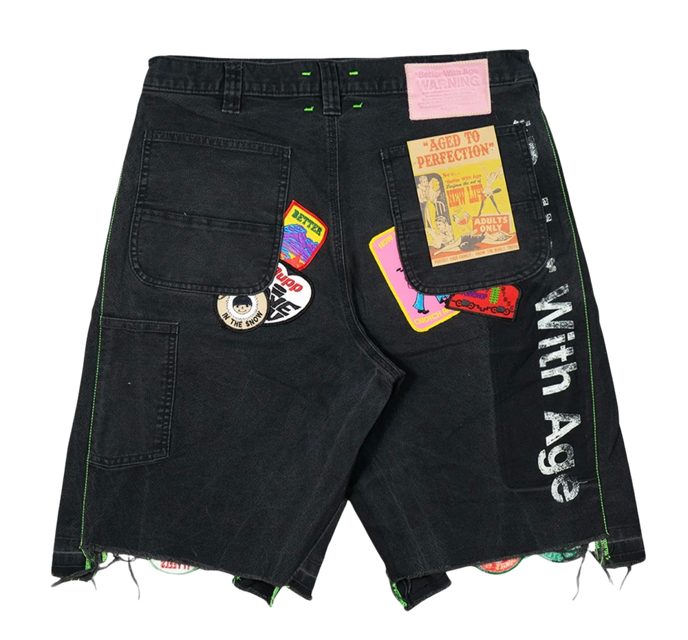 *Better With Age 'Gentlemen's' Single Knee Denim shorts