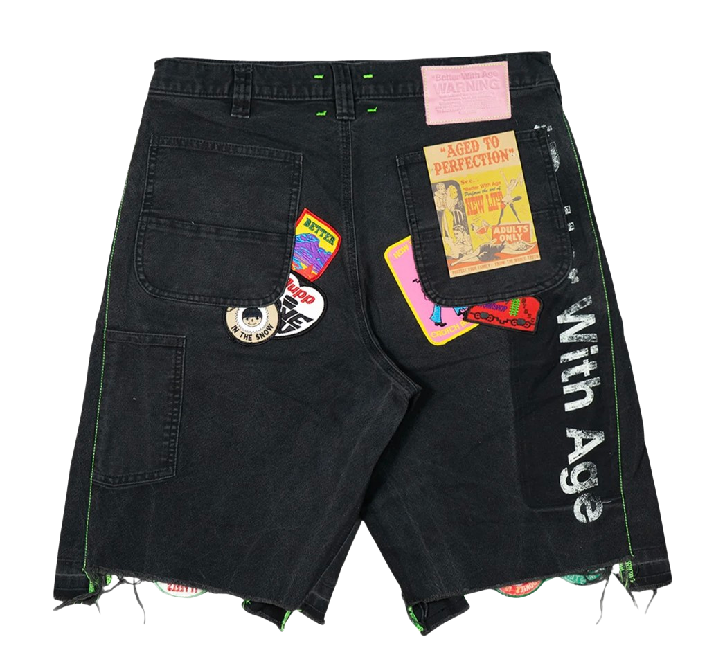 *Better With Age 'Gentlemen's' Single Knee Denim shorts