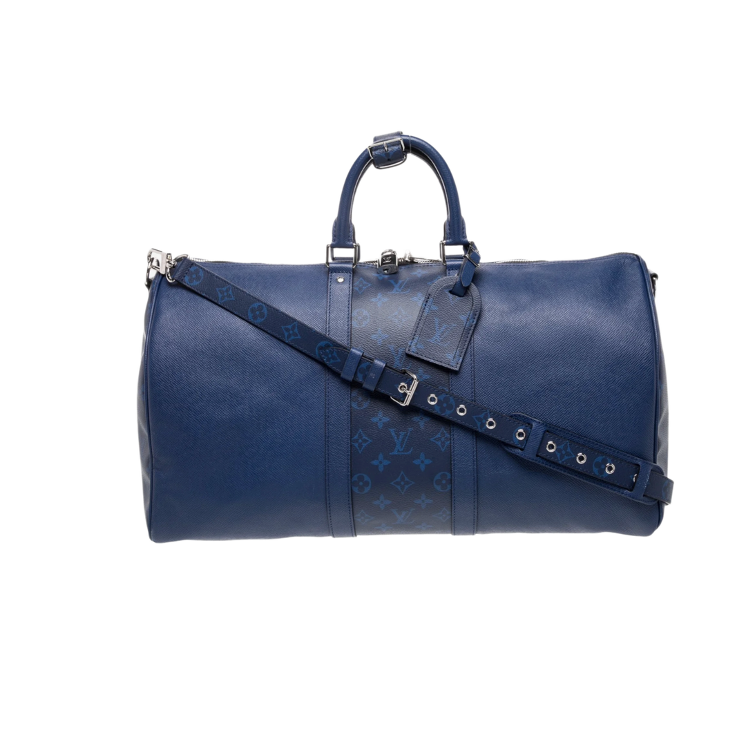 Louis Vuitton 'Blue' Monogram Keepall 50 Duffle
