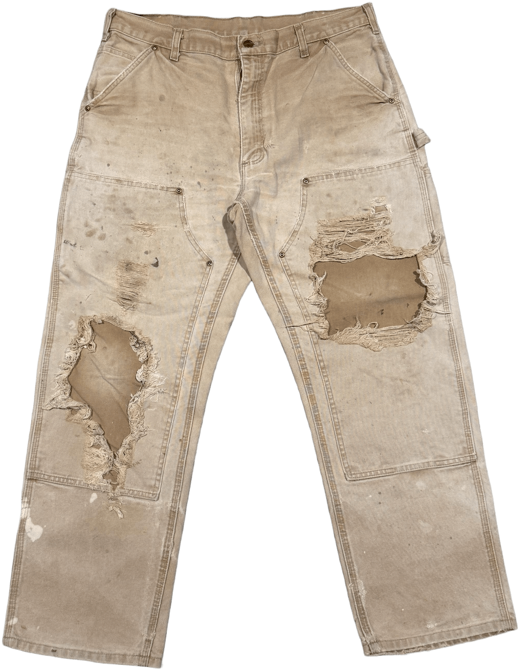 Carhartt 'Distressed Tan' Double Knee Vintage Work Pants