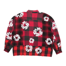 Readymade x Denim Tears 'Red Embroidered Cotton Design & Check' Longsleeve Flannel Shirt