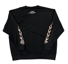Harley Davidson 'Flame Sleeve' Rhinestone Vintage Crewneck