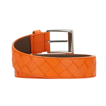Bottega Veneta 'Intrecciato Orange' Leather Belt
