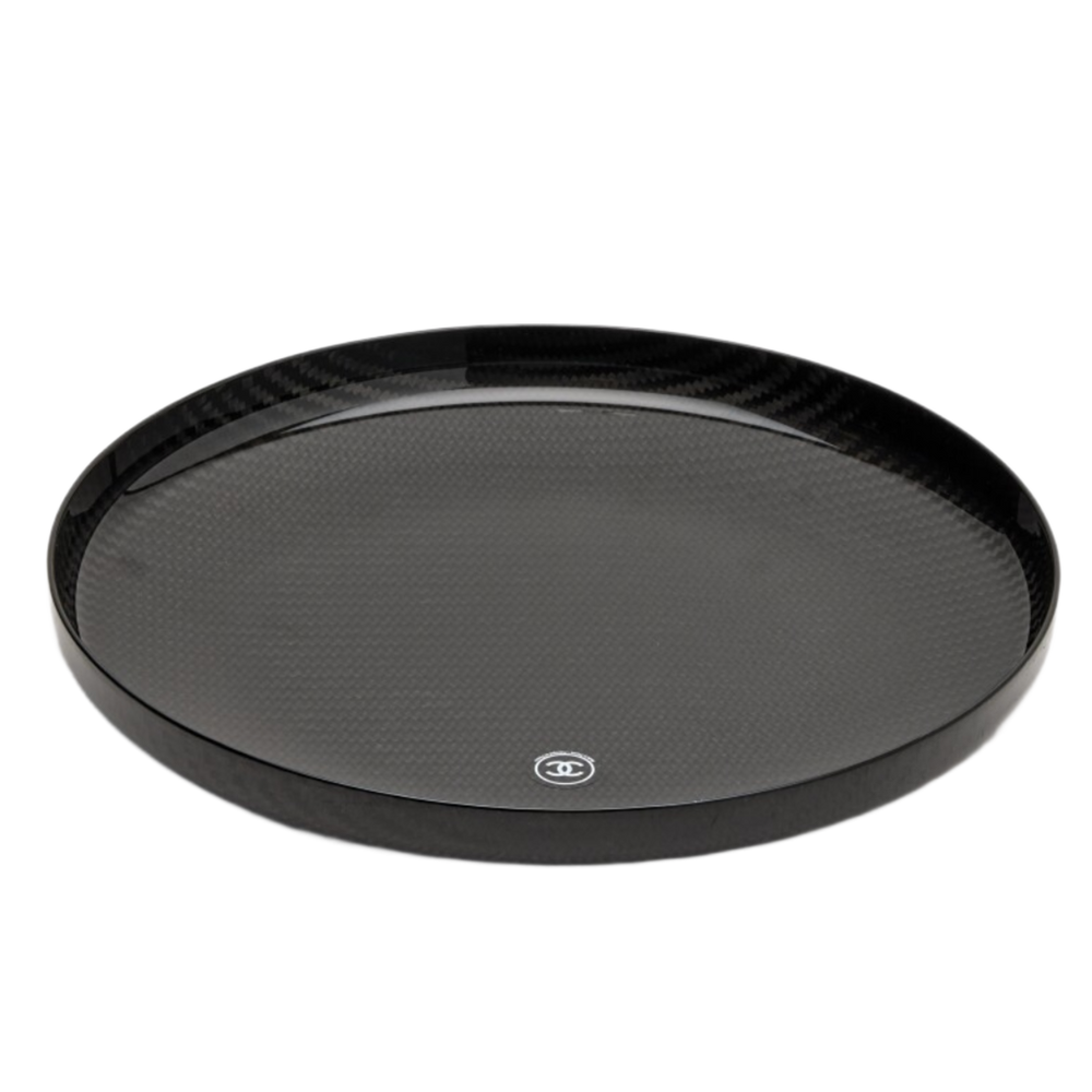 Chanel 2022 Limited Edition Black Carbon Fiber CC Frisbee