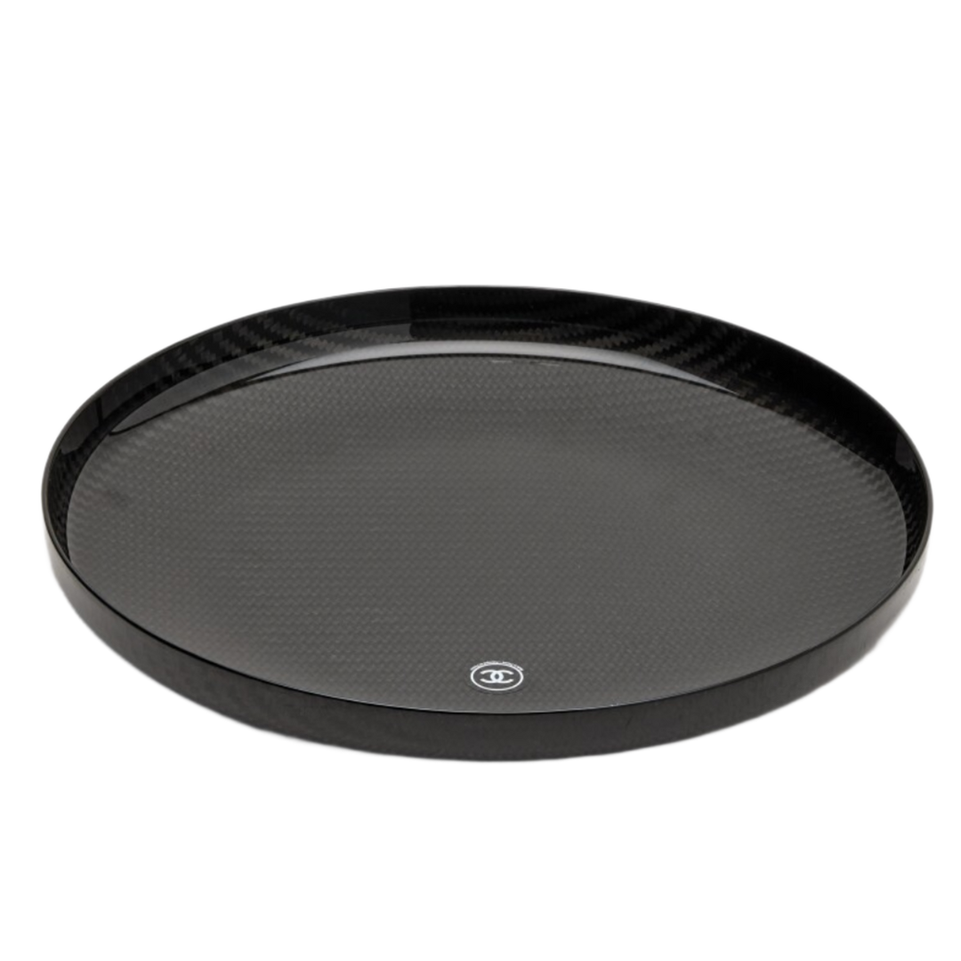 Chanel 2022 Limited Edition Black Carbon Fiber CC Frisbee