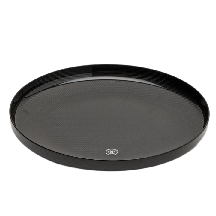 Chanel 2022 Limited Edition Black Carbon Fiber CC Frisbee