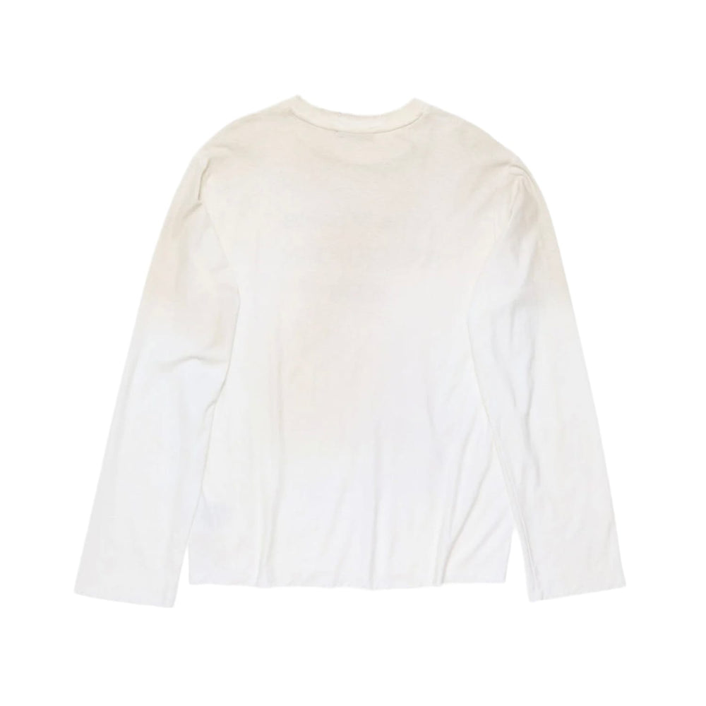 Acne Studios 'Dusty White' Distressed Logo Long Sleeve