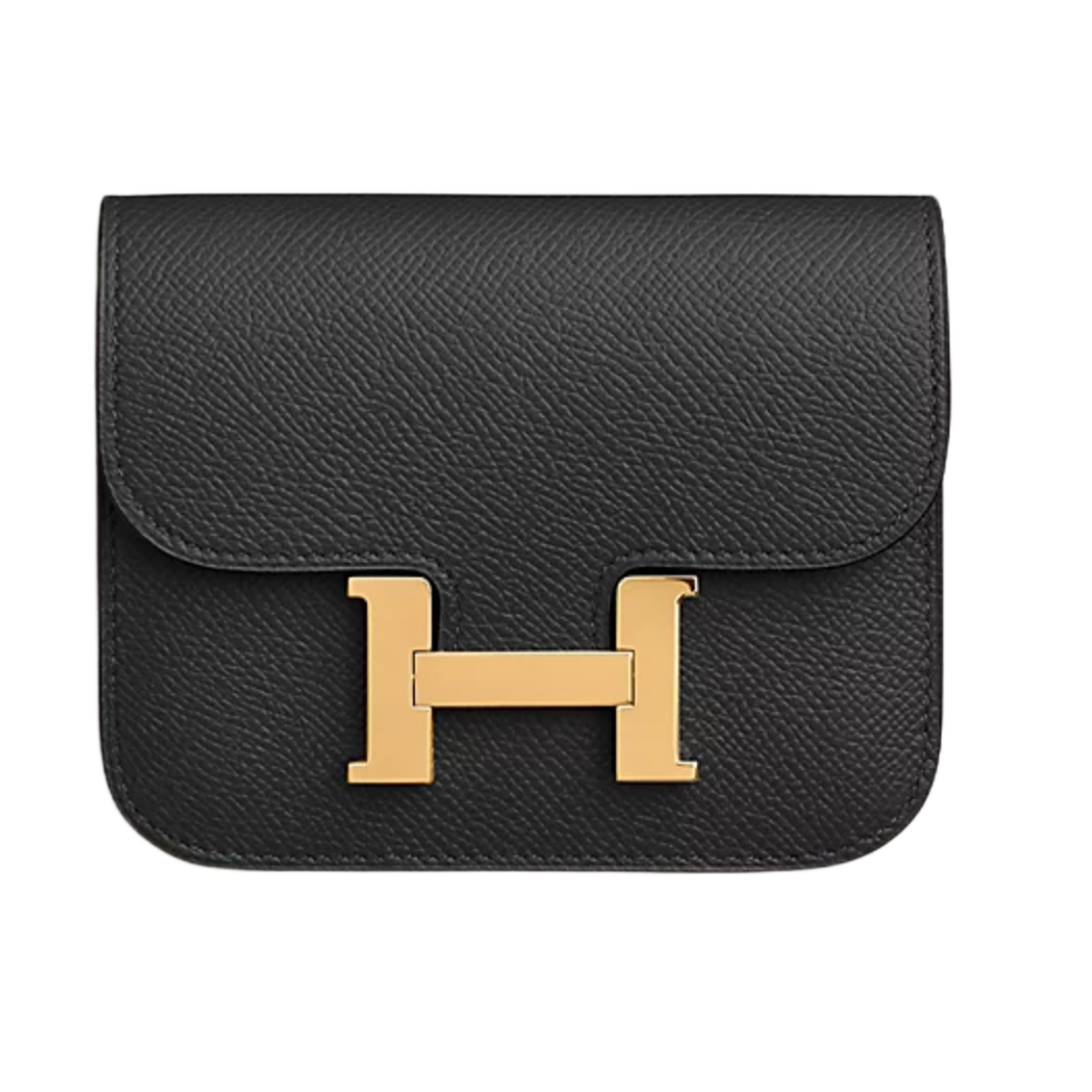 Hermès 'Noir and Gold' Constance Slim Wallet