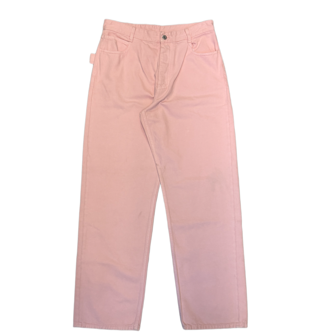 Bottega Veneta 'Pink' High Rise Wide Leg Jeans