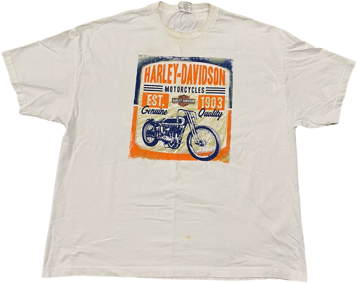 Harley Davidson 'Bossier City, LA' White Vintage Tee