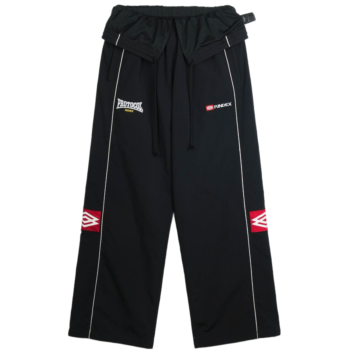 Protocol Index 'Black' Folded Waist Track Pants