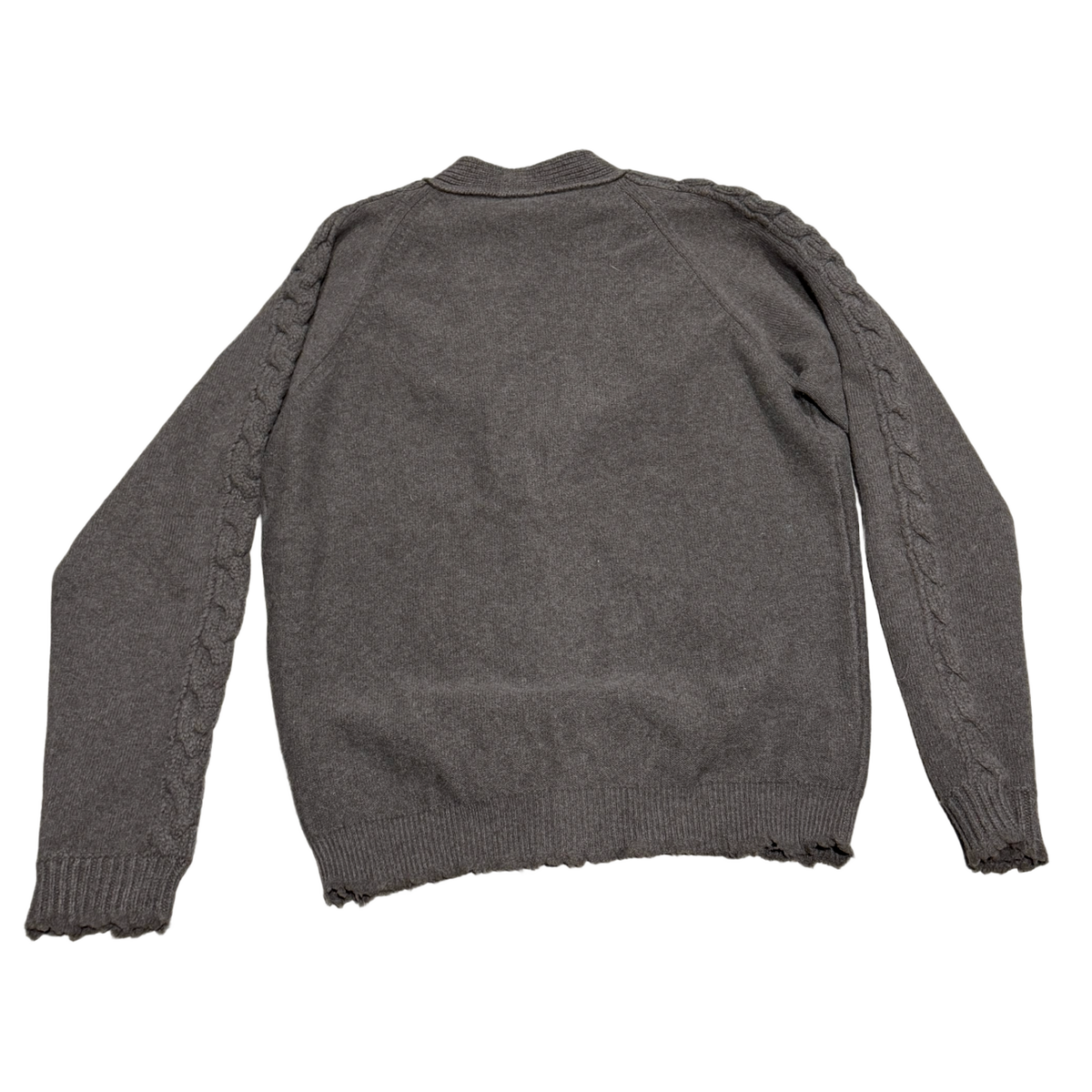 Bottega Veneta 'Grey Merino Wool' V-Neck Cardigan
