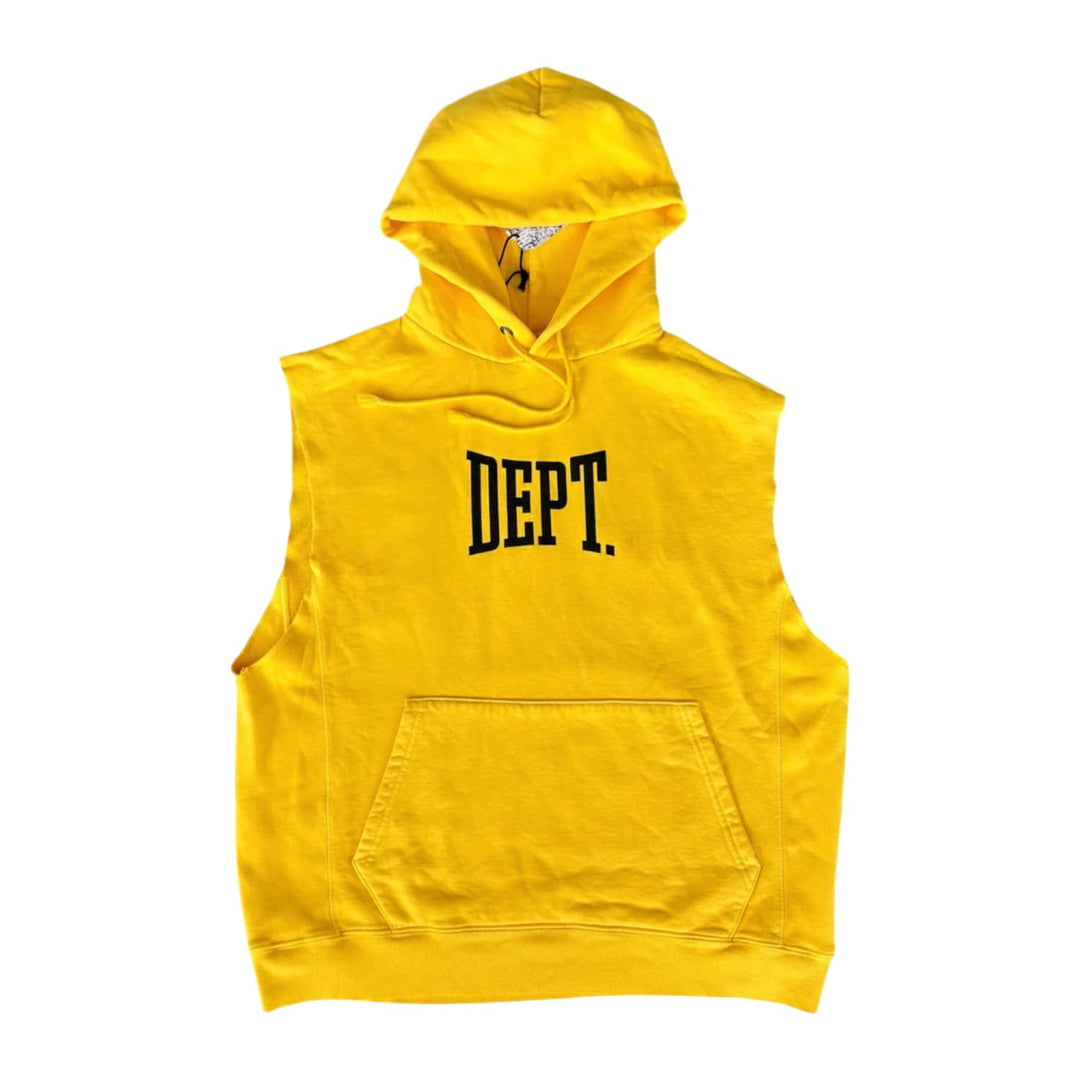 Gallery Dept 'Yellow' Cutoff Logo Hoodie