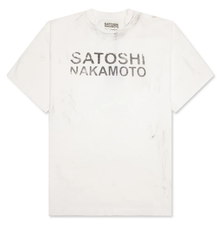 Satoshi Nakamoto Destroyed 'Luke' White Tee