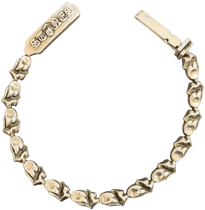 Chrome Hearts 'Rolling Stones' 14 Link Silver Bracelet