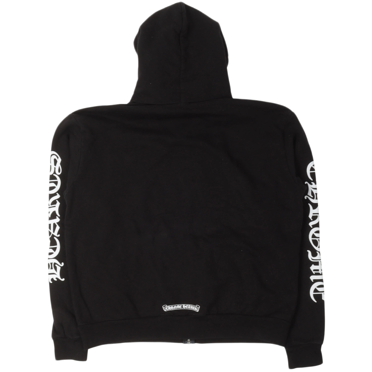 Chrome Hearts 'Black' Vertical Logo Zip Up Hoodie
