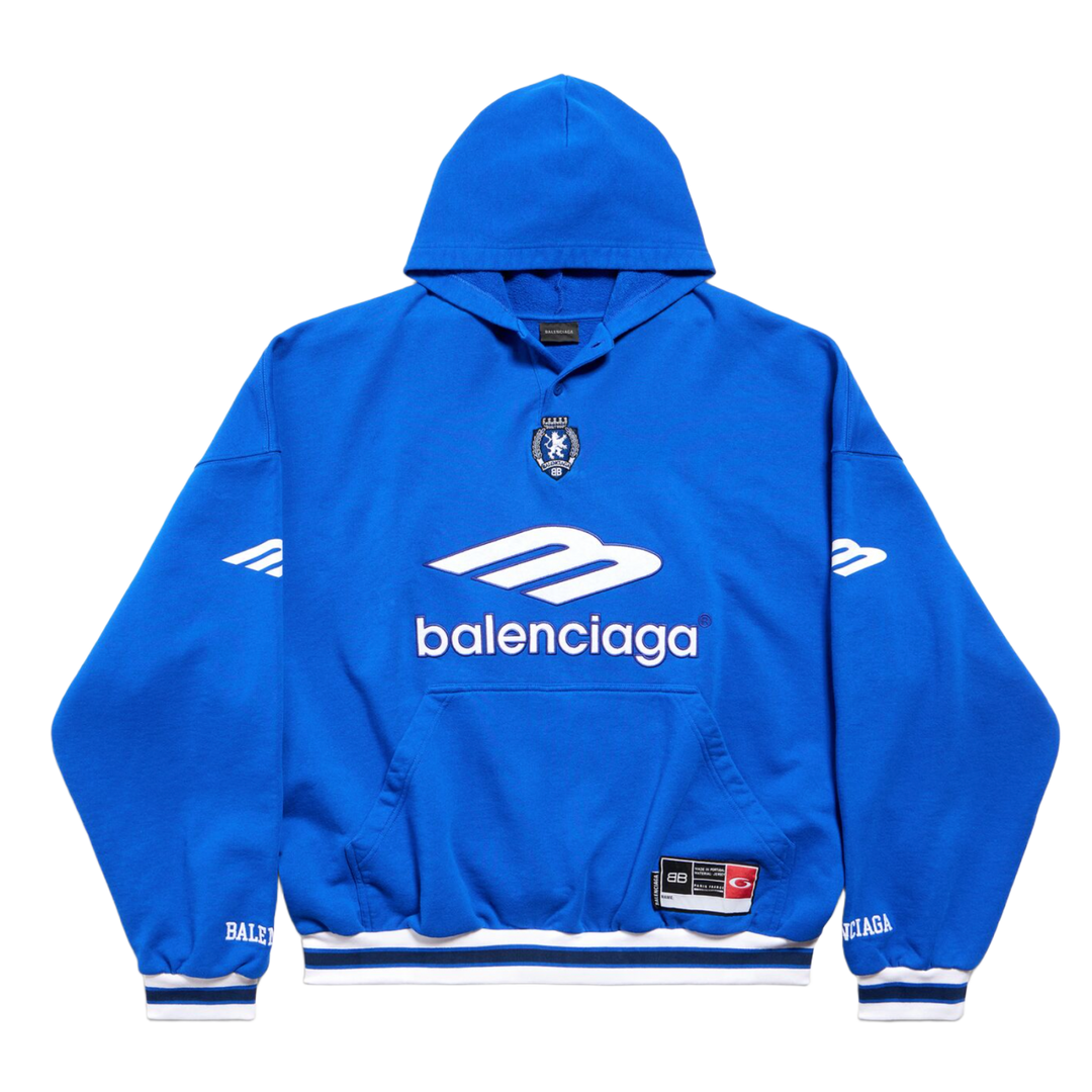 Balenciaga '3B Football' Blue Polo Hoodie