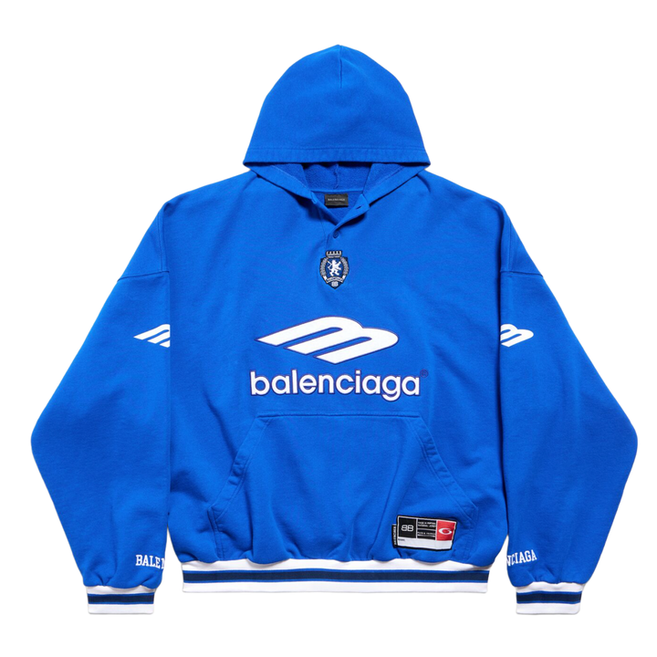 Balenciaga '3B Football' Blue Polo Hoodie