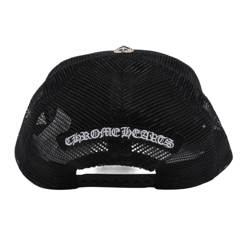 Chrome Hearts 'Black' FUCK Leather Trucker Hat