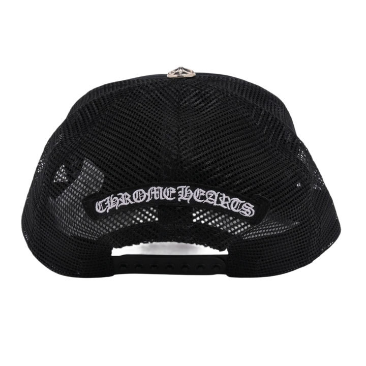 Chrome Hearts 'Black' FUCK Leather Trucker Hat