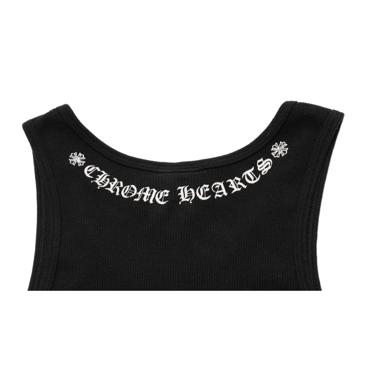 Chrome Hearts Vintage Women's 'Black' Studded Floral Heart Tank Top