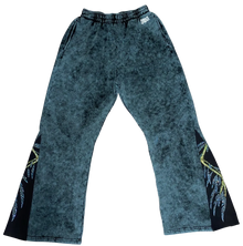 Bossi 'Plant Stem' Rhinestone Blue Flare Sweatpants