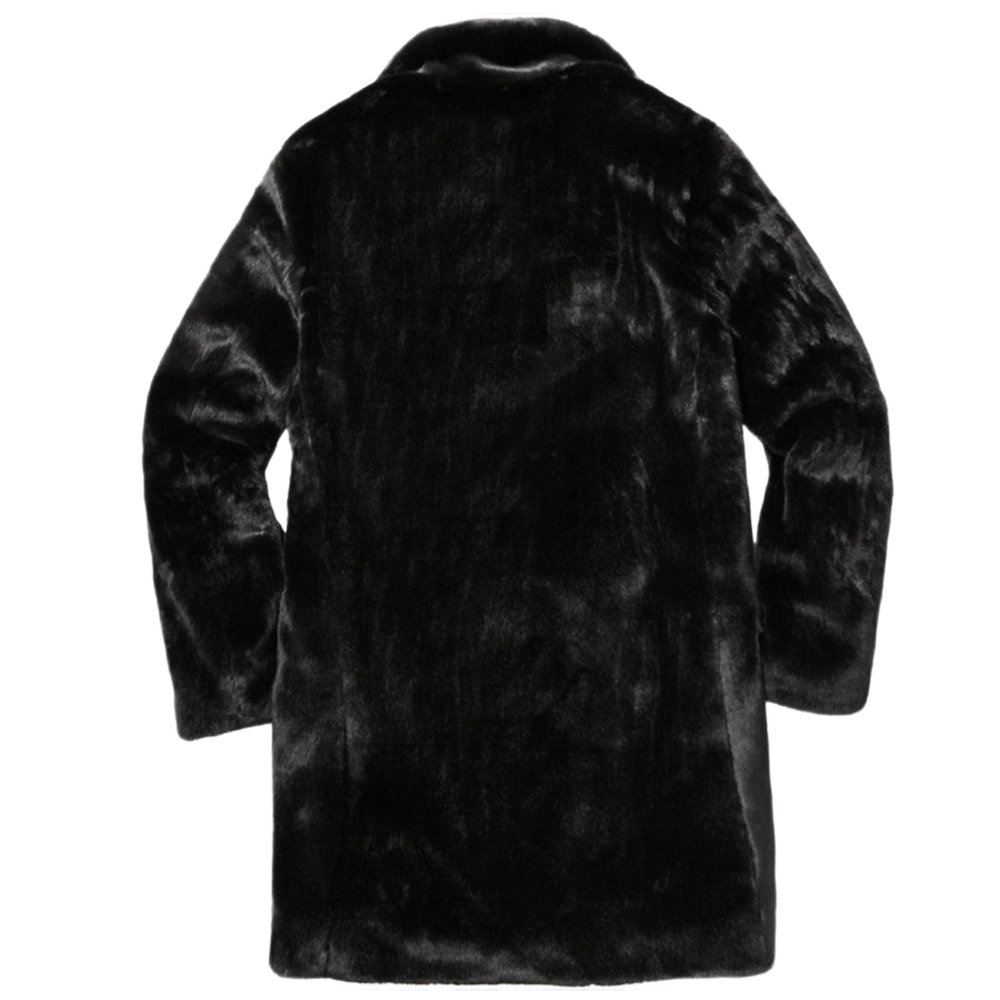 Supreme 'Black' Faux Fur Double-Breasted Coat