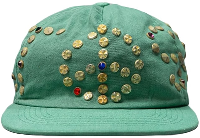Satoshi Nakamoto 'Green' Studded Cap