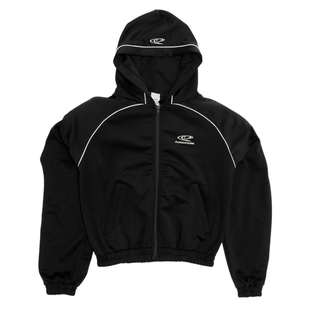 Protocol Index 'Black' Padded Shoulder Zip Up Hoodie