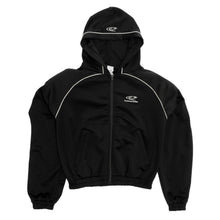 Protocol Index 'Black' Padded Shoulder Zip Up Hoodie