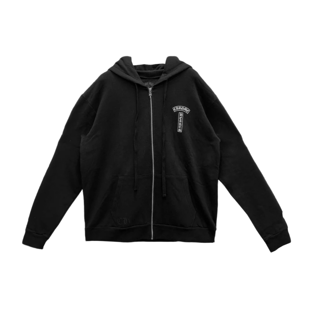 Chrome Hearts 'T Bar USA Thermal' Black Zip Up Hoodie