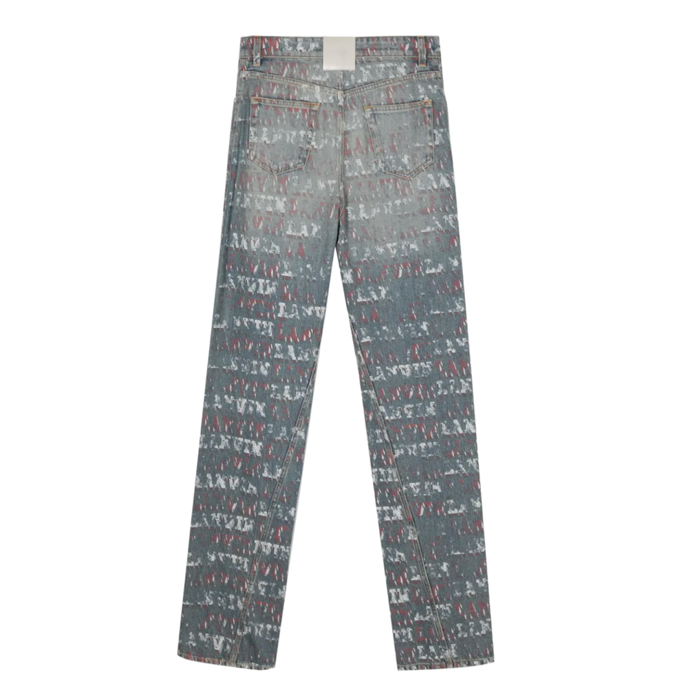 Lanvin X Future 'Blue' Mid-Rise Straight Leg Jeans